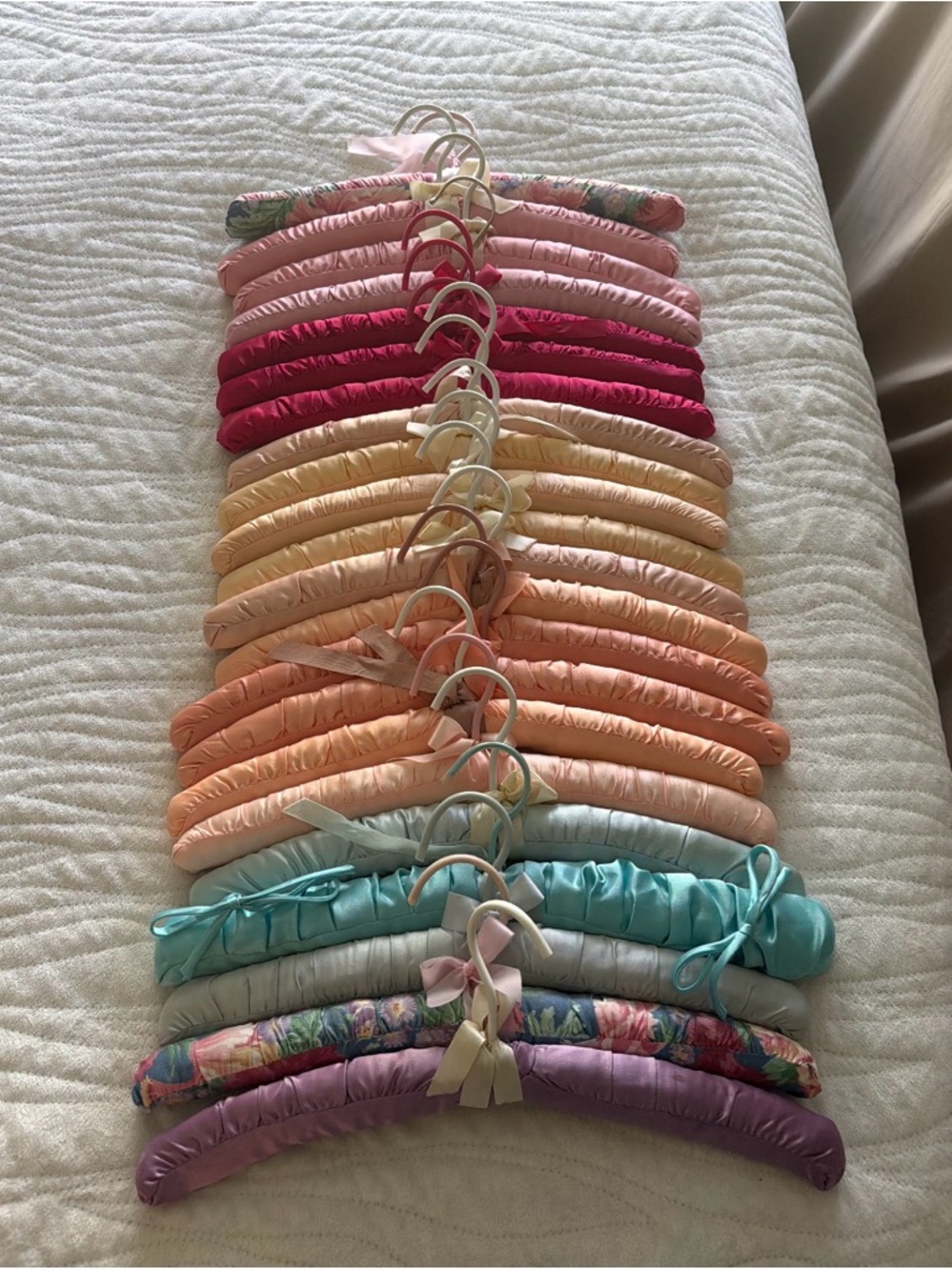 Vintage Padded Satin Boudoir Lingerie Clothes Hangers Lot of 22